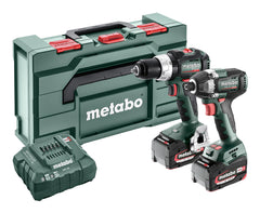 Metabo Combo Set 2.8.8 18V SB 18 LT BL, SSD 18 LT 200 BL c/w 2 x 5.2Ah Batteries, ASC 55 & metaBOX