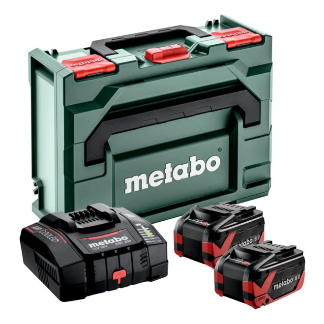 Metabo Basic set 2 x LiHDX 8.0Ah + ASC 290 + metaBOX 145
