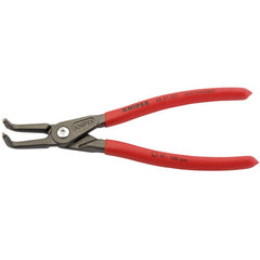 KNIPEX 48 21 J31 SB Precision Circlip Pliers for internal circlips in bore holes with non-slip plastic coating grey atra Main Image