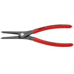 KNIPEX 49 11 A3 SB Precision Circlip Pliers for external circlips on shafts with non-slip plastic coating grey atramenti Main Image