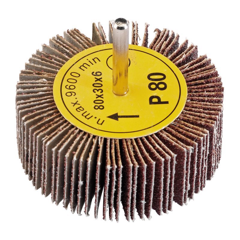 Abrasive Flap Wheel, 80 x 30mm, 80 Grit Main Image