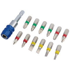 Coloured Screwdriver Bit Set With Magnetic Holder (13 Piece) Main Image