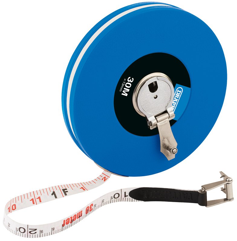 Fibreglass Measuring Tape, Class III, 30m/100ft x 13mm Main Image