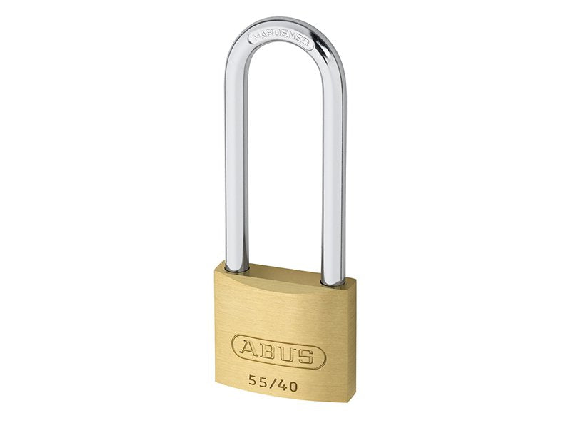 ABUS 55/40HB63 40mm Brass Padlock 63mm Long Shackle Carded Main Image