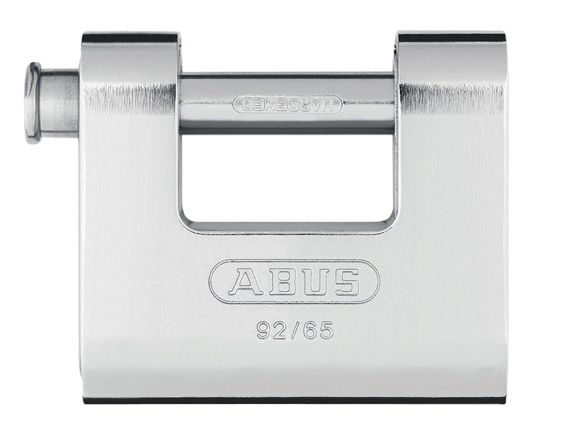 ABUS 92/65 65mm Monoblock Brass Body Shutter Padlock Carded Main Image