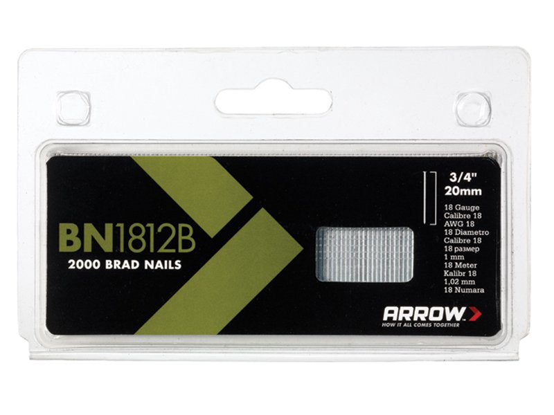 Arrow BN1812B Head Brad/ Nails 20mm Brown Pack 2000 Main Image