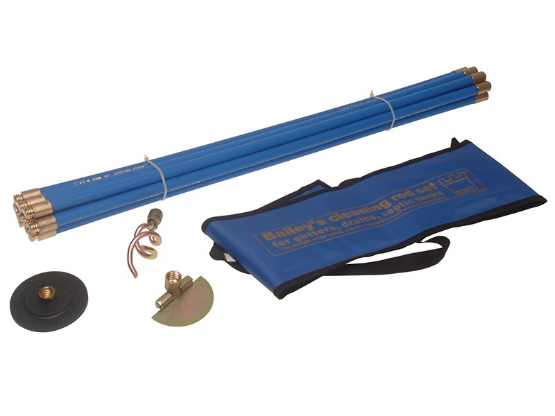 Bailey 5431 Universal 3/4in Drain Rod Set 3 Tools In Carry Bag Main Image