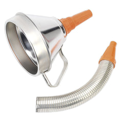 Sealey Funnel Metal with Flexi Spout & Filter 160mm Main Image