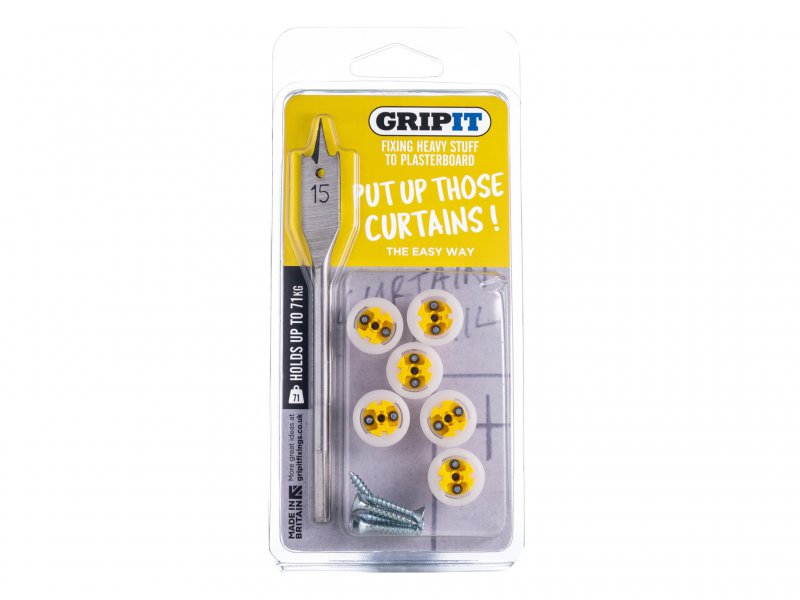 Gripit Curtain Kit, Clam Pack Main Image