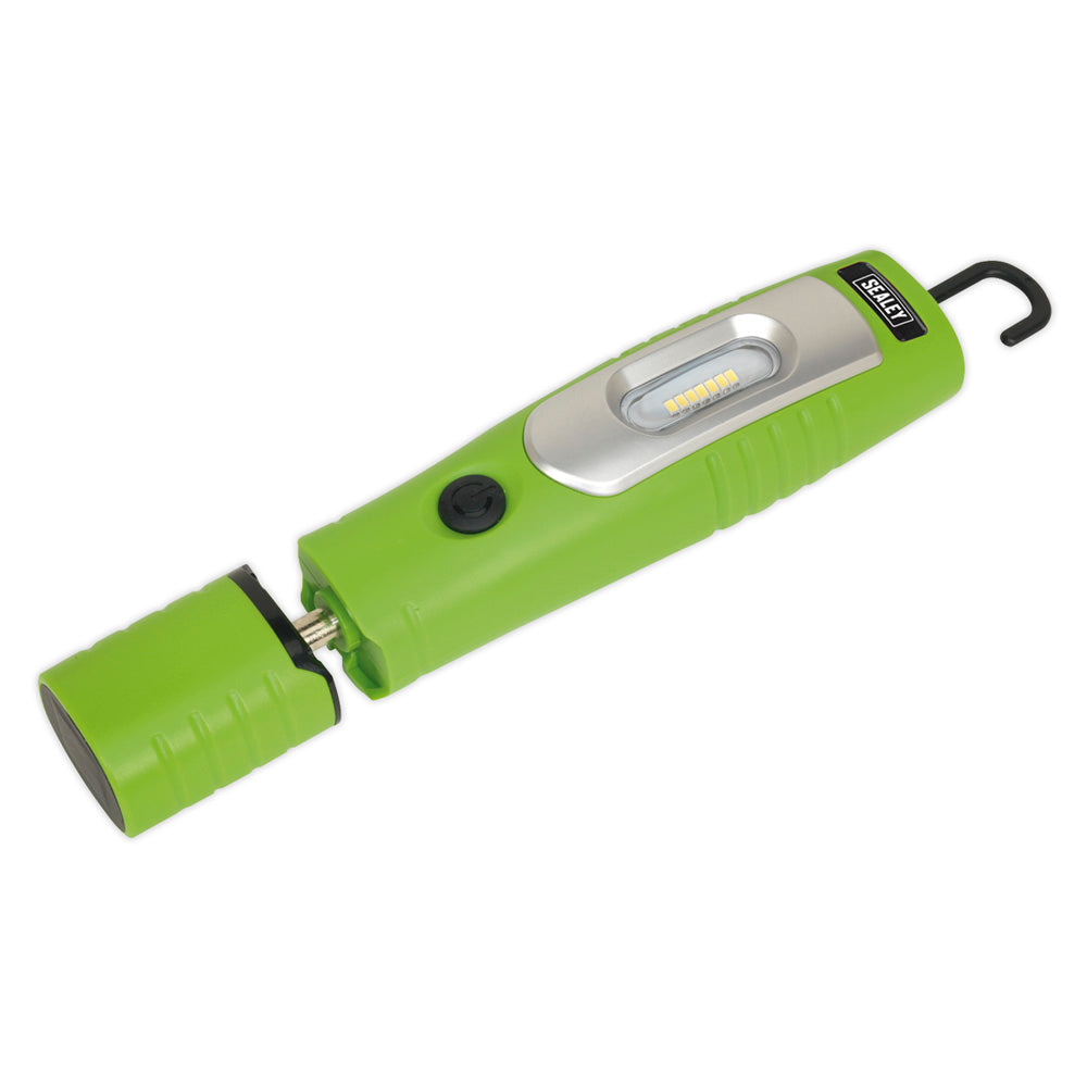 Sealey Rechargeable 360° Inspection Lamp 7 SMD + 3W LED Green Lithium-ion Main Image