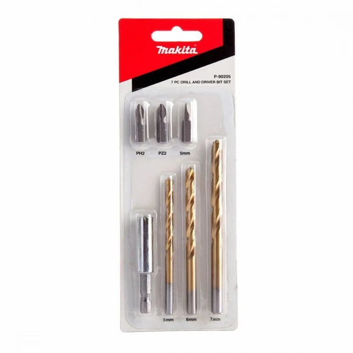 MAKITA 7 PIECE DRILL AND DRIVER SET P-090205