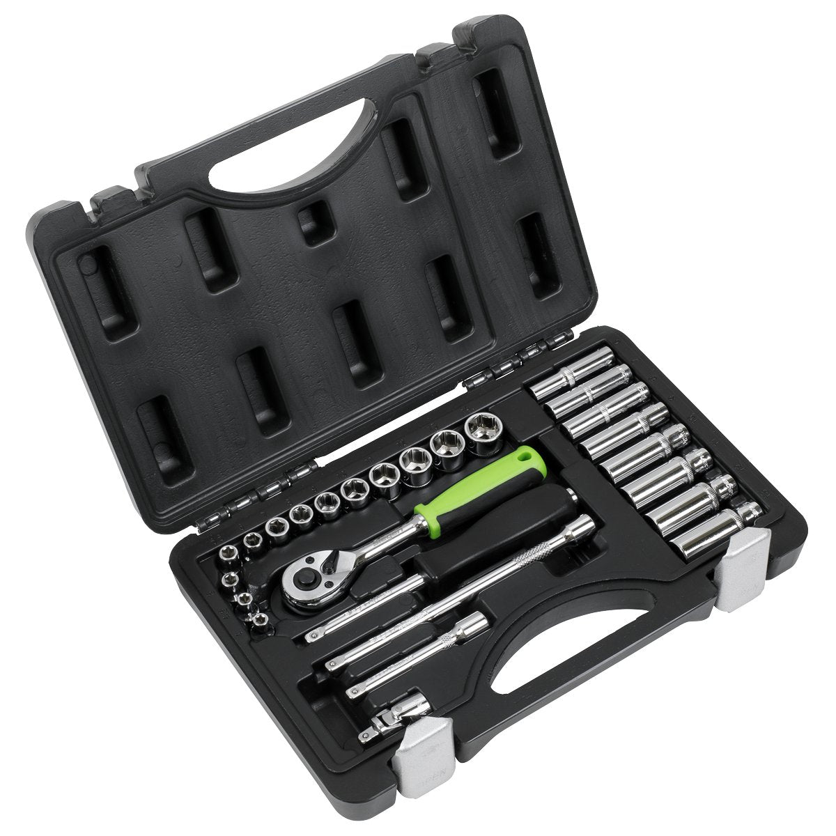 Sealey Socket Set 26pc 1/4"Sq Drive Metric Main Image