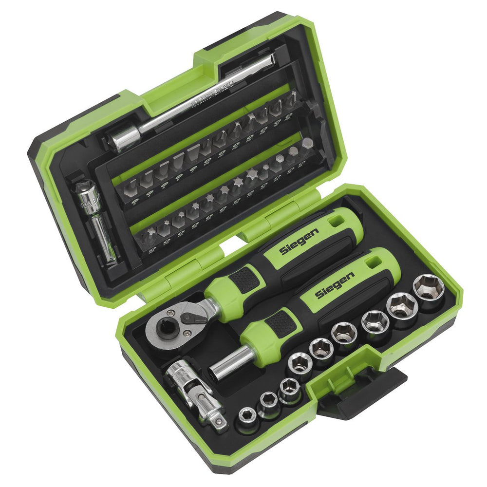 Sealey Socket & Bit Set 38pc 1/4"Sq Drive Main Image