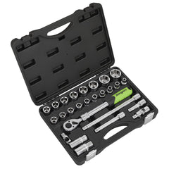 Sealey Siegen Extending Ratchet Socket Set 1/2"Sq Drive 26pc Main Image