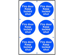 Scan Fire Door Keep Locked Shut - PVC 200 x 300mm Main Image