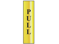 Scan Pull vertical - Polished Brass Effect 200 x 50mm Main Image