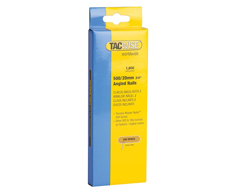 Tacwise 500 18 Gauge 20mm Angled Nails Pack 1000 Main Image