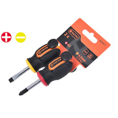 Tactix 2pc 38mm Stubby Screwdriver 2 & 65mm Main Image