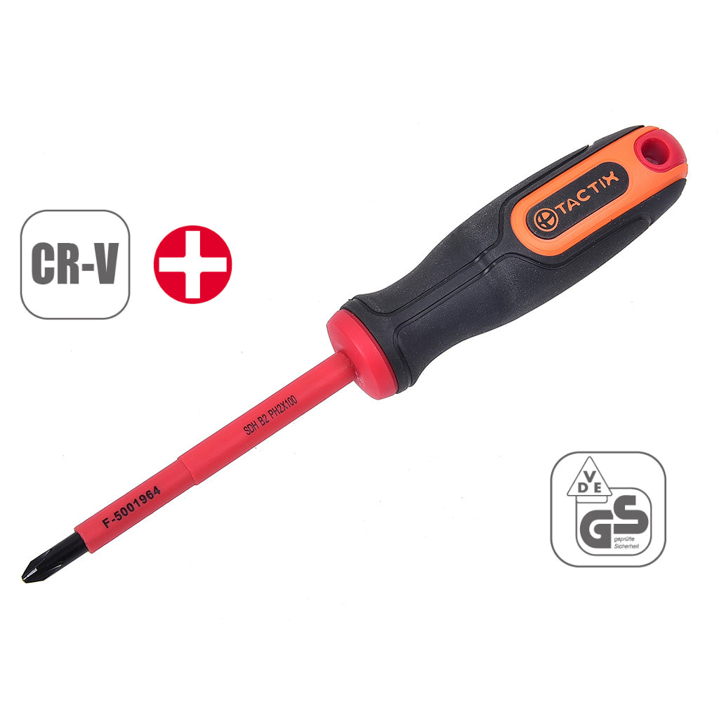 Tactix Screwdriver Vde Insulated 1000V Phillips 1X80mm Main Image