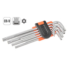 Tactix Torx Key Long 9 Piece Tamper Proof Set T10 - T50 Main Image