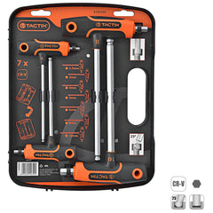 Tactix T Handle Hex Allen Key 7 Piece Metric Set 2.5mm - 10.0mm Main Image