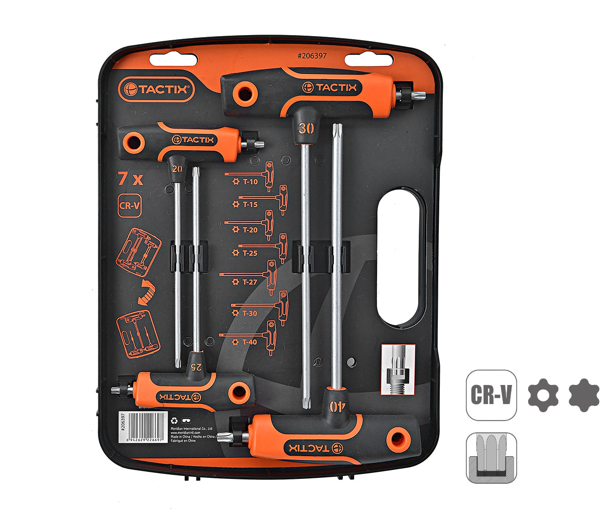 Tactix T Handle Torx Key 7 Piece Set T10 - T40 Main Image