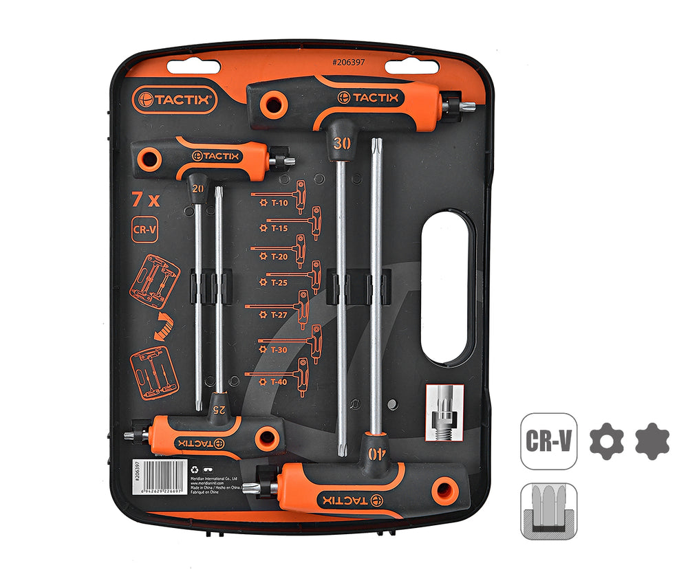 Tactix T Handle Torx Key 7 Piece Set T10 - T40 Main Image