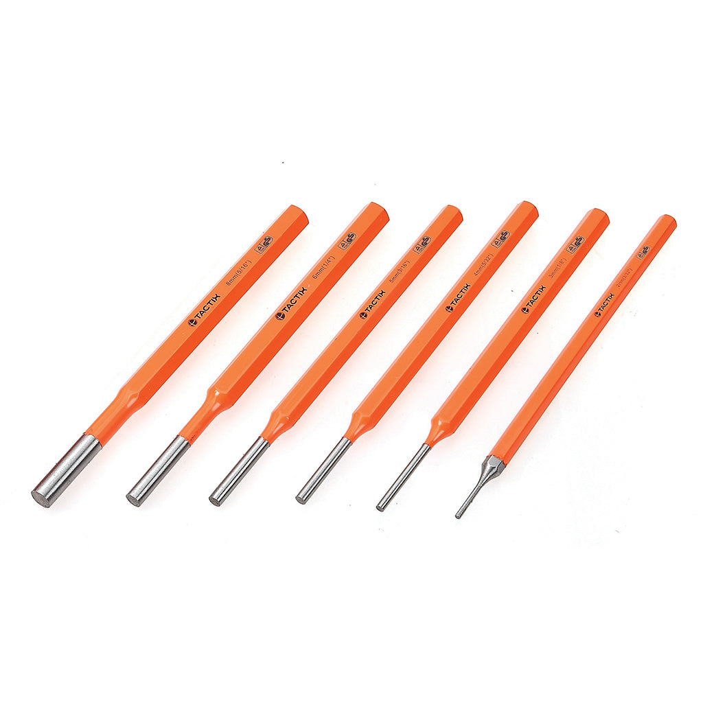 Tactix Punch Pin 6 Piece Set 2mm - 8mm Main Image