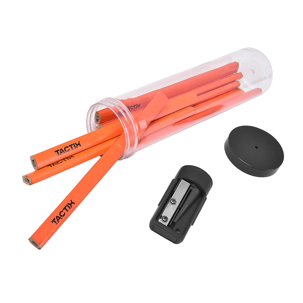 Tactix 8 Piece Pencils With Sharpener Set Main Image