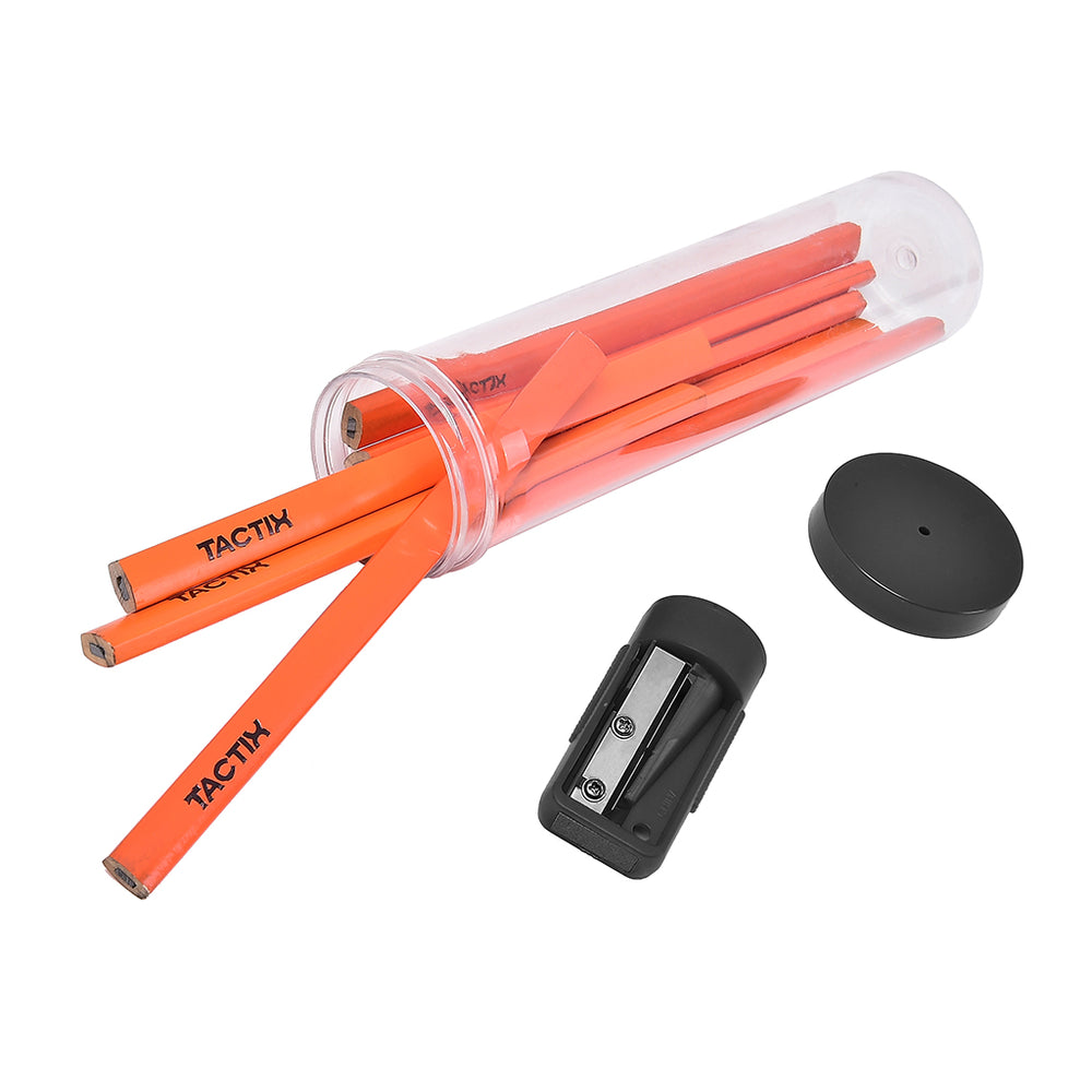Tactix 8 Piece Pencils With Sharpener Set Main Image