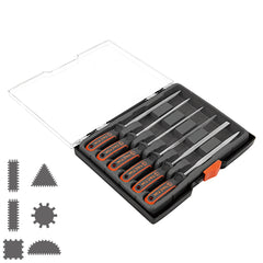 Tactix 140mm Needle File Set 6 Piece With Handle And Box Main Image
