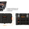 Tactix 52.8 cm Plastic Tool Chest With 2 Draws And Flip Up Lid