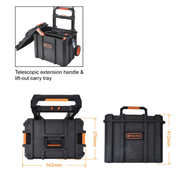 Tactix 56.2 cm Plastic Mobile Tool Chest With Trolley