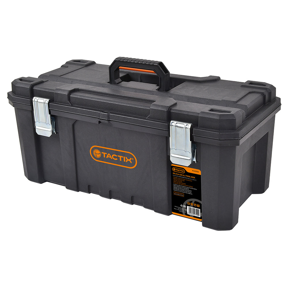 Tactix 66.2 cm Ip53 Weather Resistant Plastic Tool Box 26 Inch Main Image