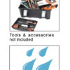 Tactix 66.2 cm Ip53 Weather Resistant Plastic Tool Box 26 Inch
