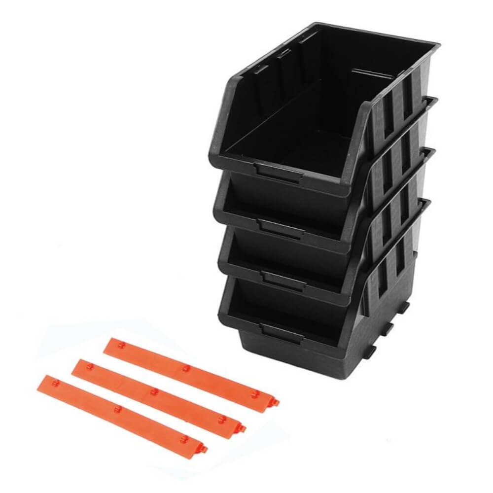 Tactix Bin Set 4pc 15 x 24 x 12 8cm Main Image