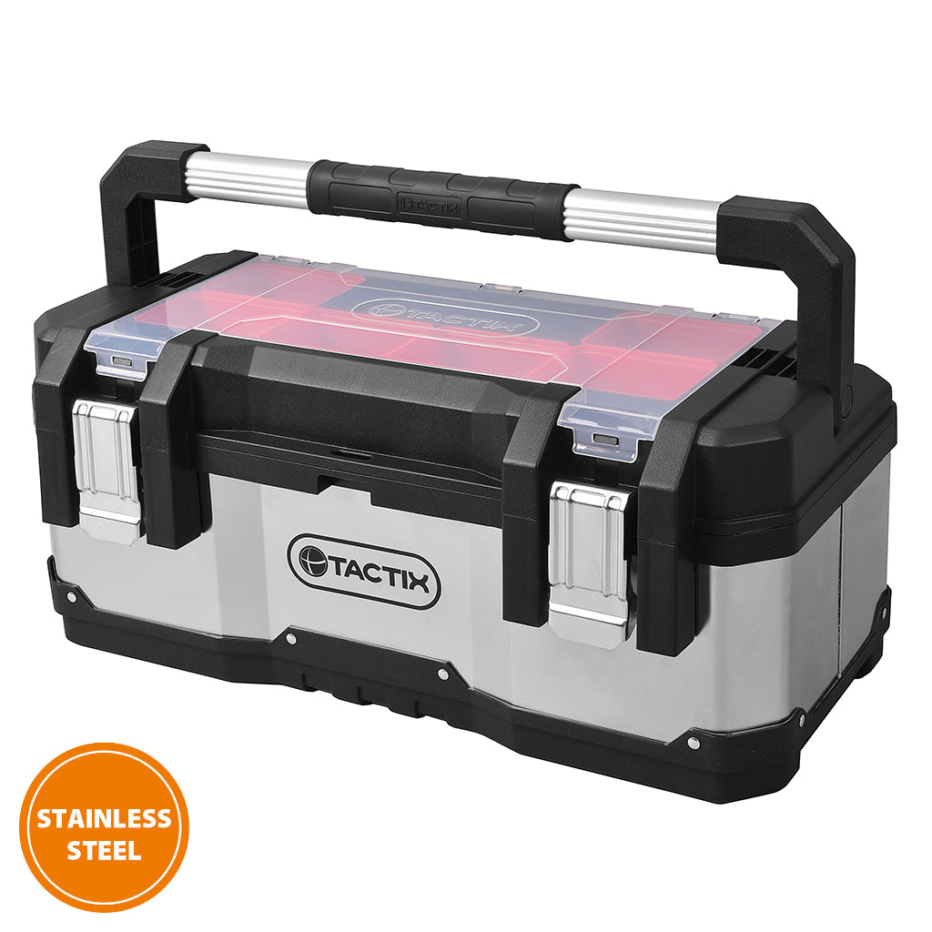 Tactix 58.5 cm Plastic And Stainless Steel Tool Box 23 Inch Main Image