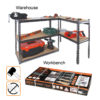 Tactix Heavy Duty Performance 5 Shelf Rack Kit 91.5Wx46Dx183H cm 750kg Per Shelf Net Weight 31kg