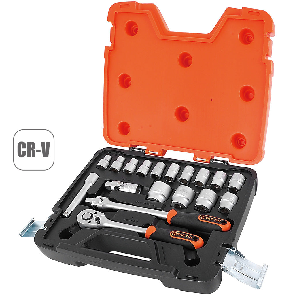 Tactix Socket Set 18 Piece 1/2 Sq Dr Metric 10-32mm Main Image