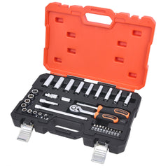 Tactix Socket Set 34 Piece 1/4 Sq Dr Metric 4-13mm 1-13mm Deep Main Image