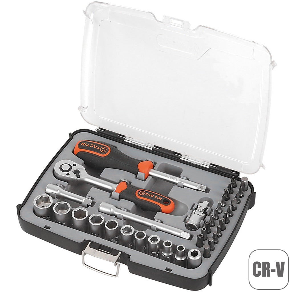 Tactix Socket Set 37 Piece 1/4 Sq Dr Metric 5.5-14mm Main Image