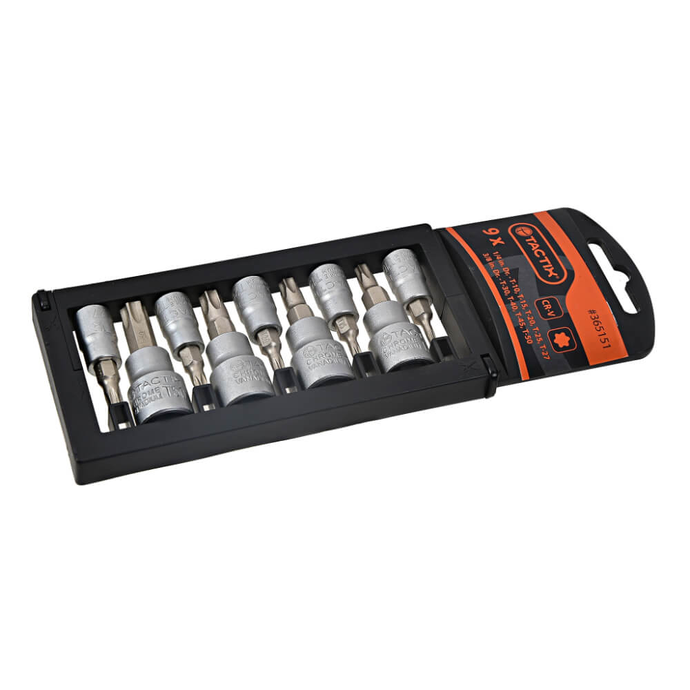 Tactix Bit Socket Torx 9 Piece 1/4 Inch & 3/8 Inch Dr Main Image