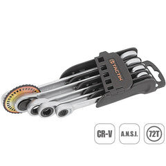 Tactix Wrench Ratchet Spanner 5 Piece Set Metric Main Image
