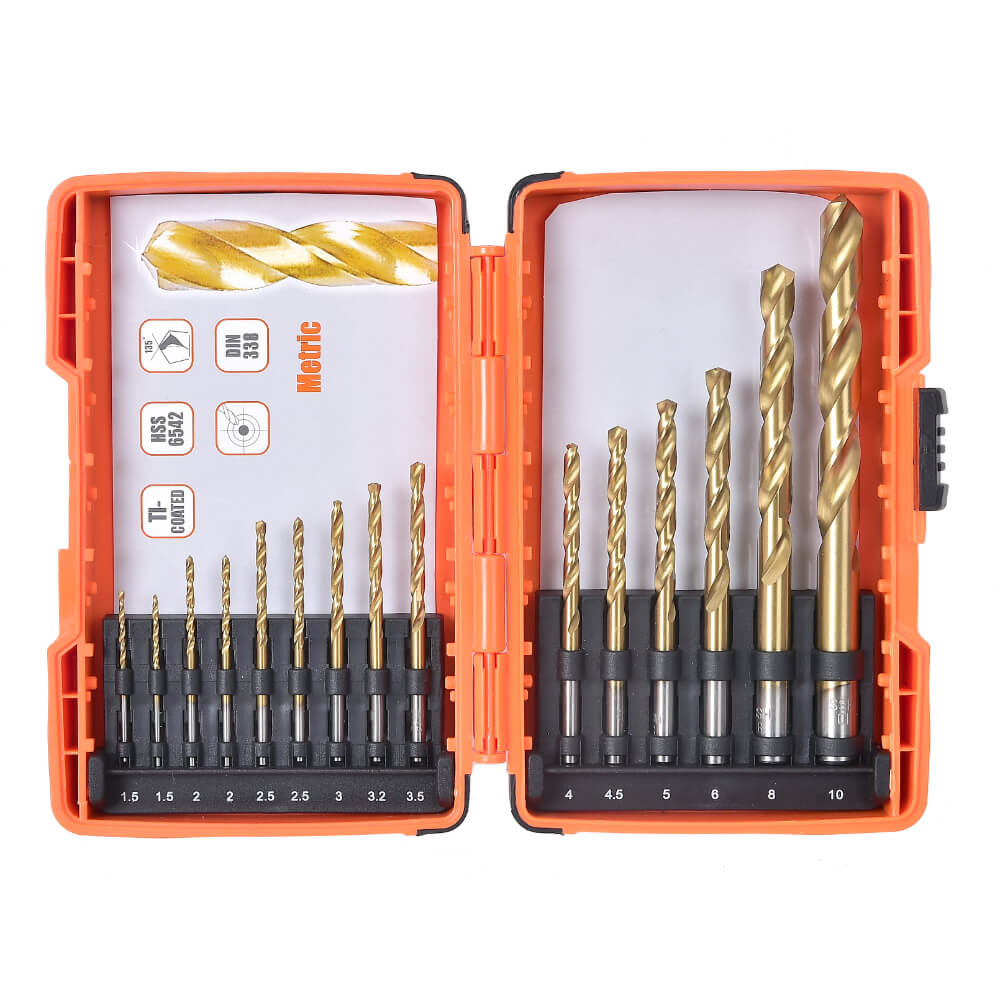 Tactix 15 Piece Ti-Coated Hss Twist Drill Bit Set - Metric Main Image