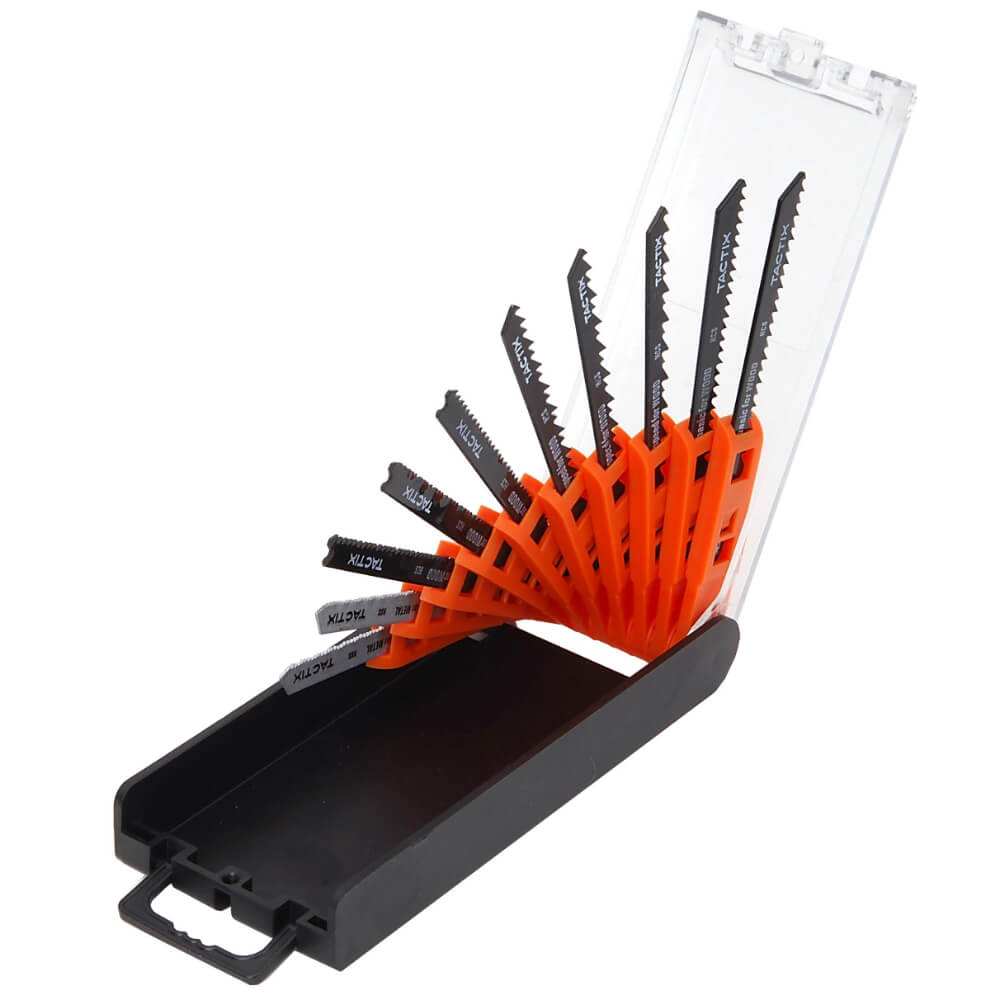 Tactix Jig Saw Blade Set 10 Piece 8 Wood And 2 Metal Blades T Shank Main Image