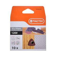 Tactix Multi Tool Sanding Sheets 93 x 93mm 3-3/4In 80 10pc
