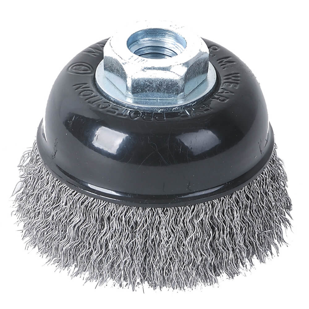 Tactix Wire Cup Brush 75mm 3In M14 Crimped Stainless Steel Main Image