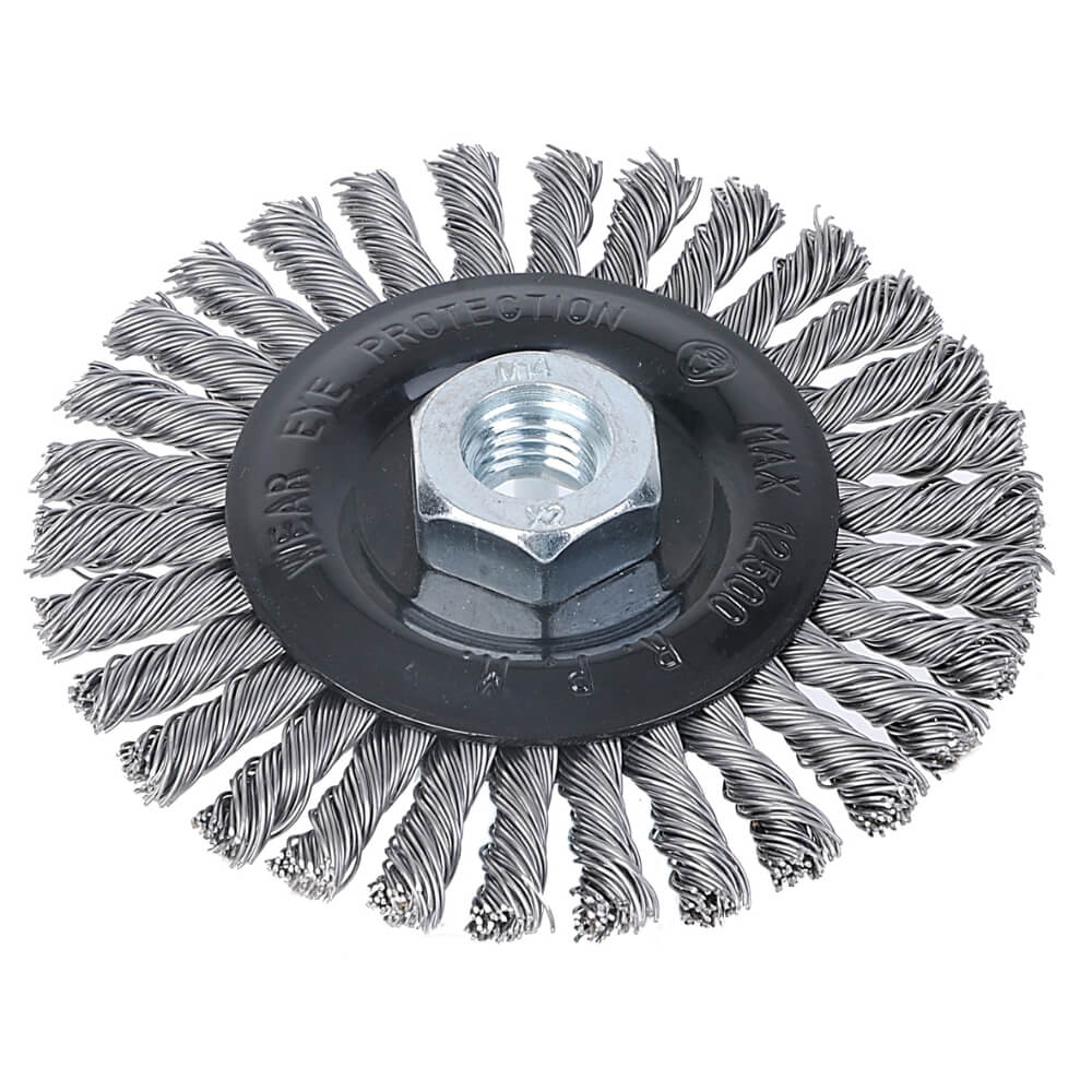 Tactix Wire Brush 100mm 4In M14 Twist Knotted Main Image