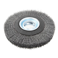 Tactix 150 x 25 x 32mm Bench Grinder Crimped Wire Wheel Brushes-Thin With Rings Added Dim Main Image