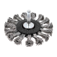 Tactix Wire Brush 75mm 3Inch Twist Knotted 6mm Shank Main Image